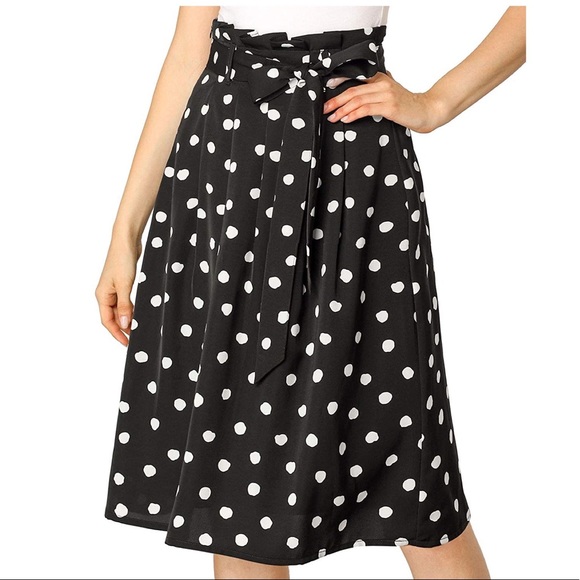 Allegra K Dresses & Skirts - Allegra K Polka Dot Skirt with Split